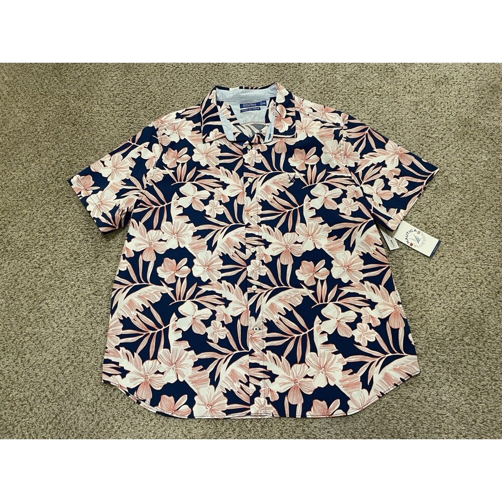 Nautica Hawaiian Shirt Men XXL  Aloha Macy's NWT